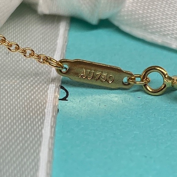 Tiffany & Co. mini Infinity rose gold necklace 18k retired 16-18” retired - Picture 5 of 7